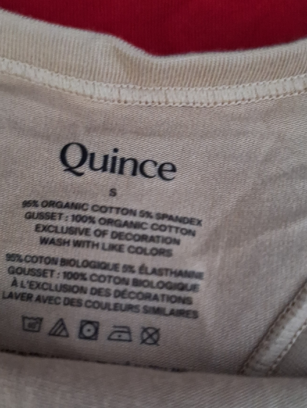 Quince Organic Cotton Thong (6-pack) Black Red Tan  S NEW - Picture 2 of 5
